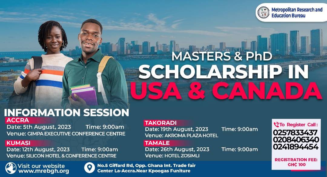 Masters/PhD Scholarship In Canada and USA